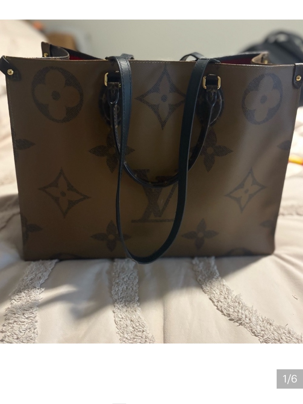 Louis Vuitton Monogram OnTheGo Tote in Brown and Black